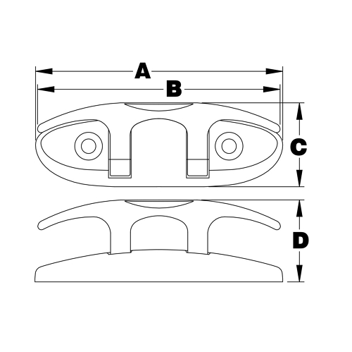 Folding Cleats, Deck Mount 2