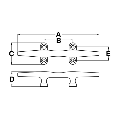 Herreshoff Cleats, Deck Mount 2