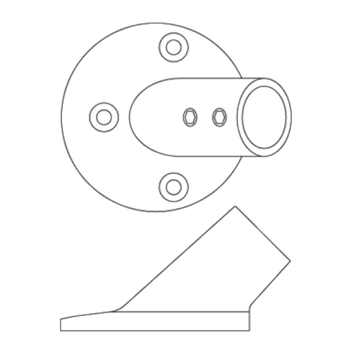 45° Round Rail Bases 2