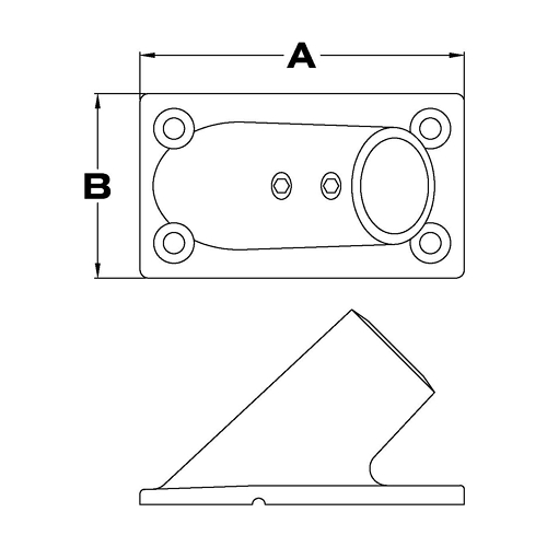 45° Rectangular Rail Bases 2