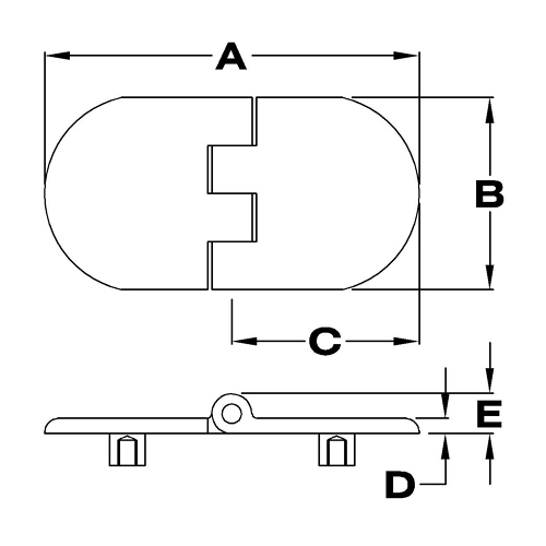Hatch Hinges, Concealed Fasteners 2
