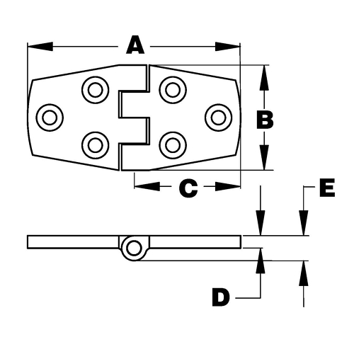 Door Hinges, Bottom Pin 2