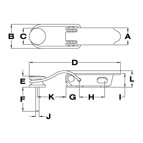 Knob Catch Hold Downs, Fixed 2