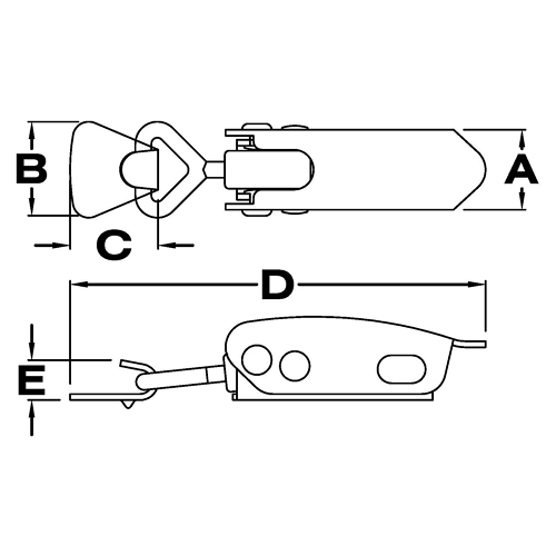 Latch Catch Hold Downs, Adjustable 2