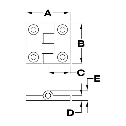 Butt Hinges, Top Pin 2