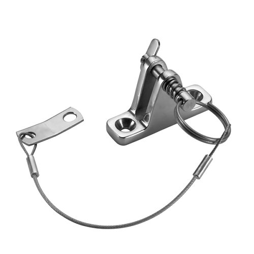 Straight Base Deck Hinges, Removable Pin & Lanyard 1
