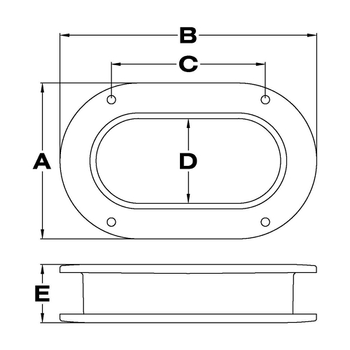 Oval Hawse Pipes, Double-Sided 2