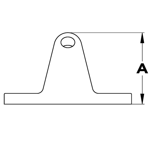 40° Angled Base Deck Hinges 2