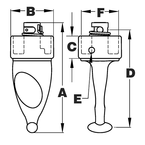 Square Female Removable Top Fittings 2