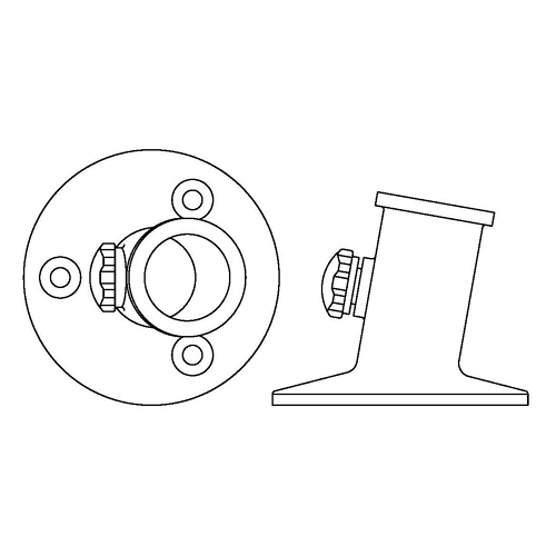 Flag Pole Sockets, with Thumb Screw 2