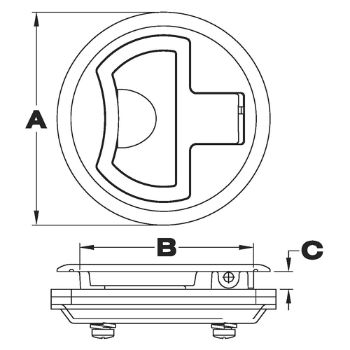 Flush Lift Rings, Cast, Underdeck Mount 2