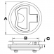 Flush Lift Rings, Cast, Underdeck Mount