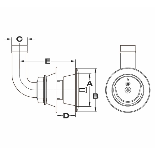 Cleanable Tank Vents, Cast, 90° 2