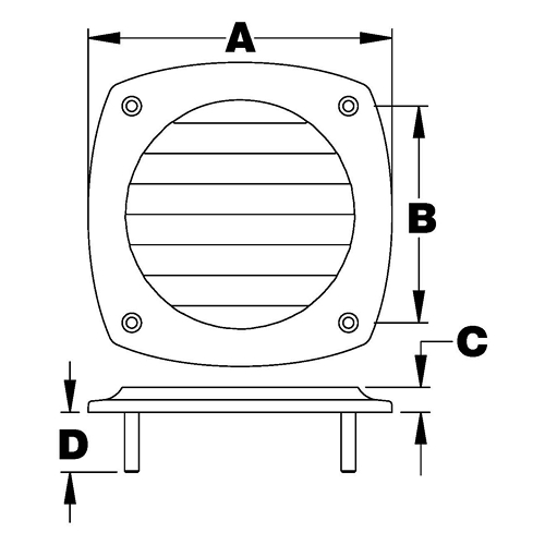 Cast Vents, Stud Mount 2