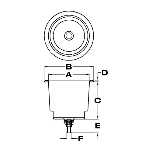 1-Cup Recessed Drink Holders, with Drain 2