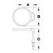 1-Cup Drink Holders, Closed Ring, Stud Mount