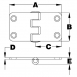 Square Hinges, Bottom Pin