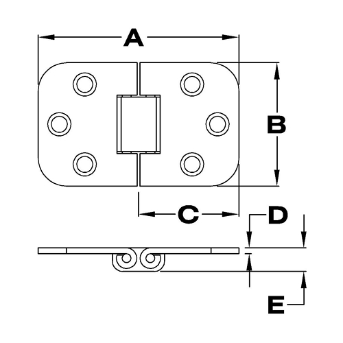 180° Flush Mount Hinges 2