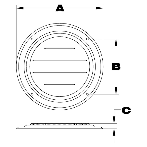 Vents, Round Louvered, with Screen 2