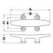 Low Silhouette Cleats, Deck Mount