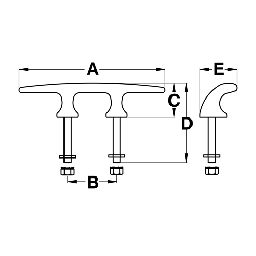 Offset Cleats, Stud Mount 2